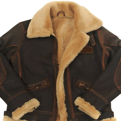 Retro-inspirierte Herrenjacke mit Innenseite aus Shearling