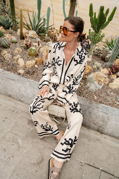 Anja - Modernes Gestreiftes Outfit-Set für Frauen