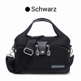 Oella | Diebstahlsichere Handtasche mit 10 Fächern – Schwarz
