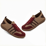 Emilien | Orthopädische Damen-Sneaker mit Komfortsohle – Beige-Bordeauxrot