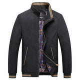 Herren Langarmjacke mit Taschen – Schwarz
