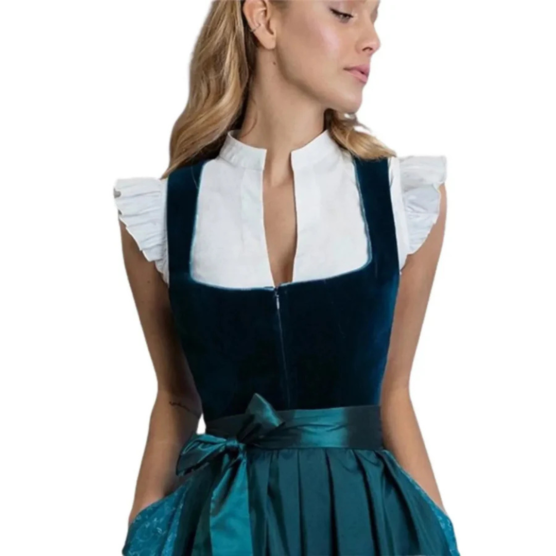 Kurzärmlige Bluse Mit Rüschen Für Damen | Traditionell
