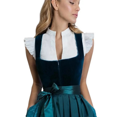 Kurzärmlige Bluse Mit Rüschen Für Damen | Traditionell
