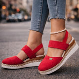 Lina | Modische Plateau Schuhe Damen Chic – Rot