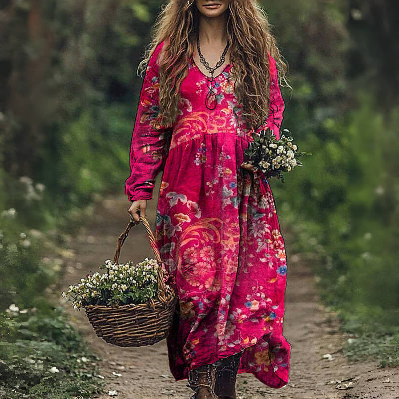 Giana - Vintage Kleid mit Blumenmuster