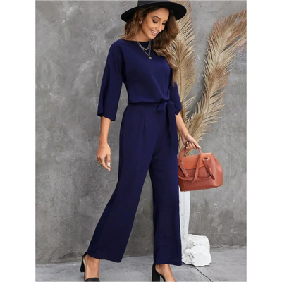 Schickes Jumpsuit Mit Weitem Bein Für Damen | Langarm