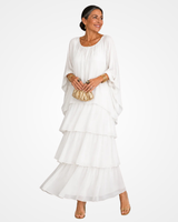 Sylvia - Fließendes Soft-Touch-Maxikleid – Weiß