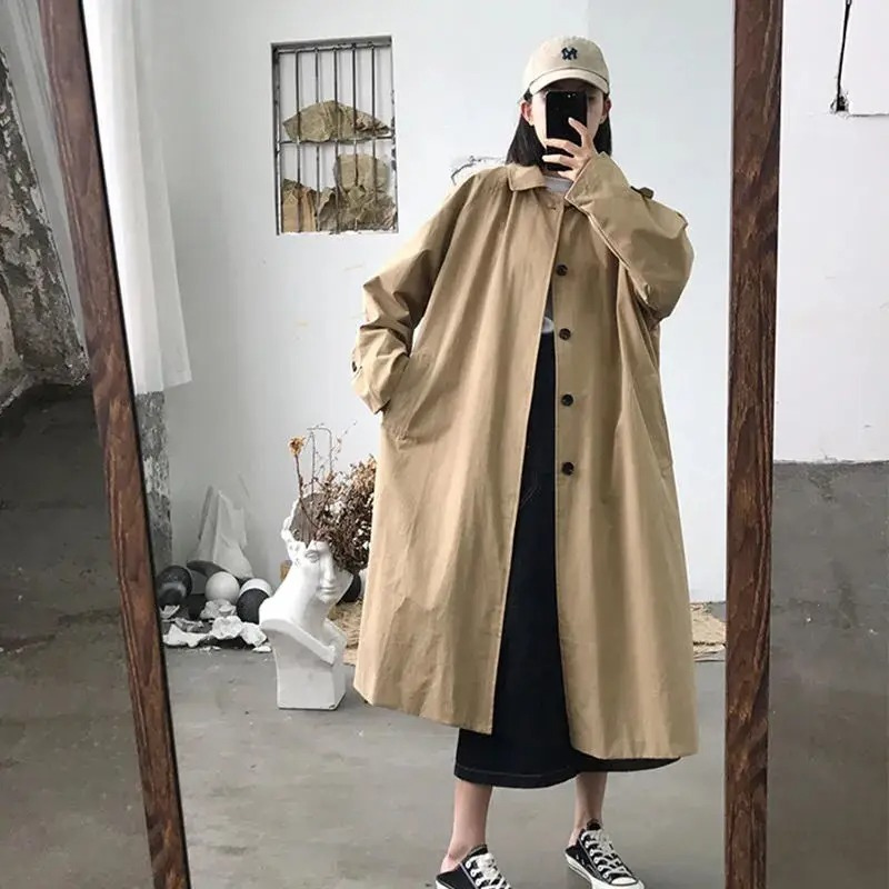 Oversized Koreanischer Stil Trenchcoat für Damen | Ideal für den Winter
