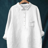 Alice Französische Vintage-Bluse Damen | Elegant & Bequem – Weiß
