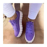 Beatrice | Orthopädische Plateau-Sneaker Für Damen – Weiß und Lila
