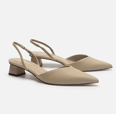 Damen Slingback Pumps mit kleinem Absatz