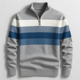 Max | This Herren-Pullover klassisch gestreift modern – Grau