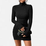 Mini-Kleid für Damen mit figurformender Wirkung – Schwarz