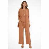 Waverly | Elegantes 3-teiliges Damen-Kleiderset – Braun