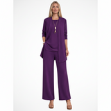 Waverly | Elegantes 3-teiliges Damen-Kleiderset – Lila