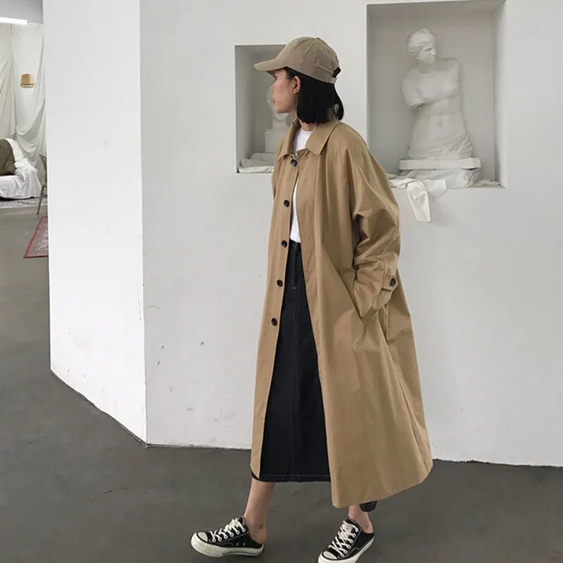 Oversized Koreanischer Stil Trenchcoat für Damen | Ideal für den Winter