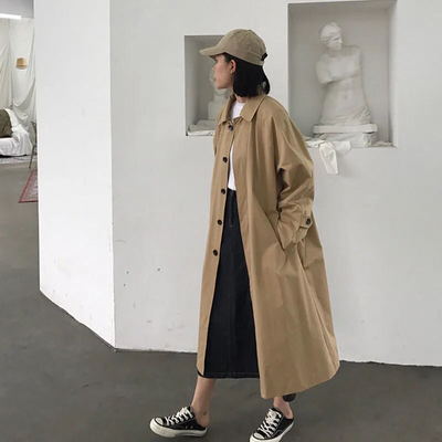 Oversized Koreanischer Stil Trenchcoat für Damen | Ideal für den Winter