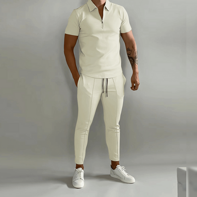 Herren Elegantes Polo Shirt und Hose Set | Stilvoll