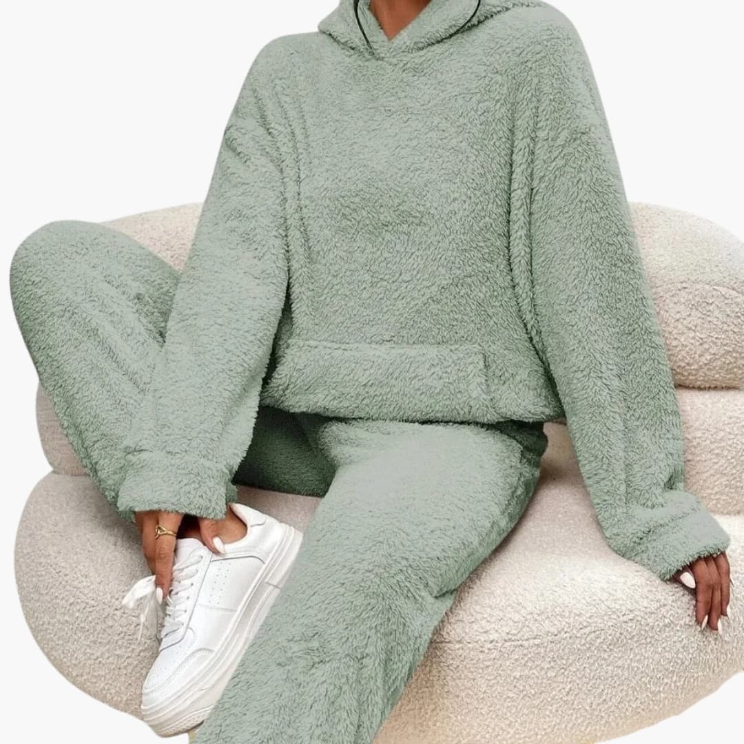 Teddy Hoodie Loungewear für Damen