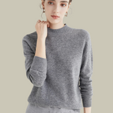 Monika | Damen Rollkragenpullover aus Merinowolle für den Winter – Grau