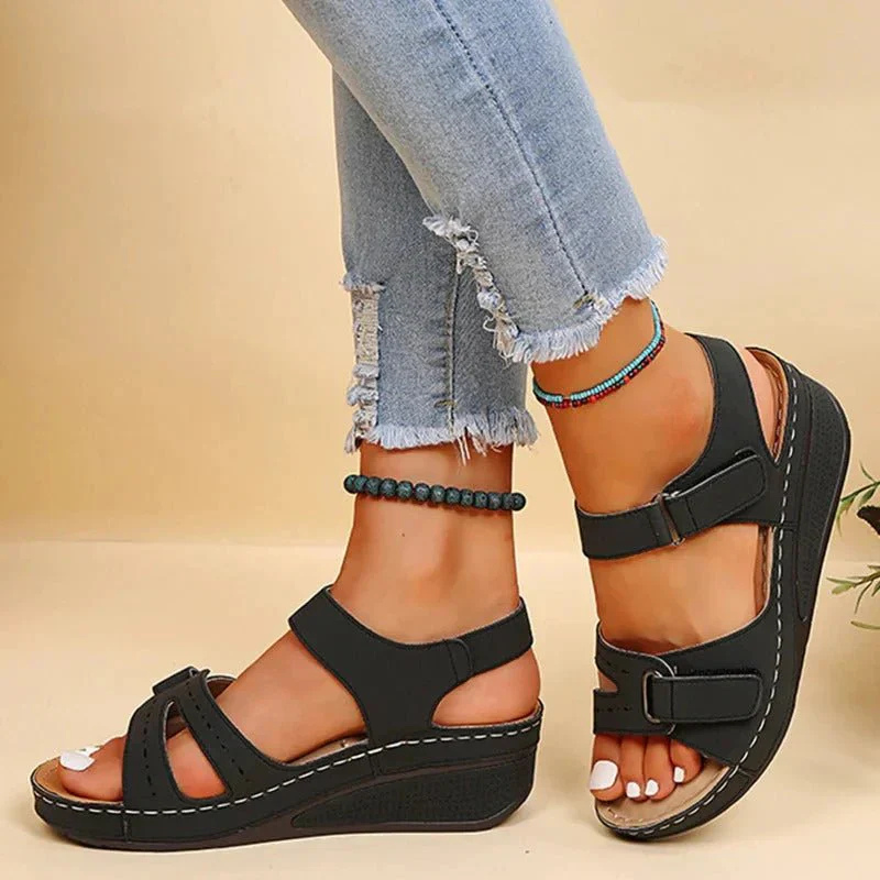 Stilvolle Sandalen Mit Offener Spitze Für Damen | Verstellbarer Riemen
