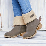 Emma | Kuschelige Mid-Calf-Stiefel mit Fleecefutter – Grau
