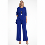 Waverly | Elegantes 3-teiliges Damen-Kleiderset – Blau