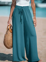 Doris | Damen Palazzohose mit Bindegürtel und Weiten Beinen – 8