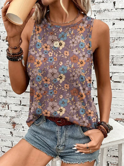 Lilou – Lässiges Sommer Top Mit Blumen Drucken