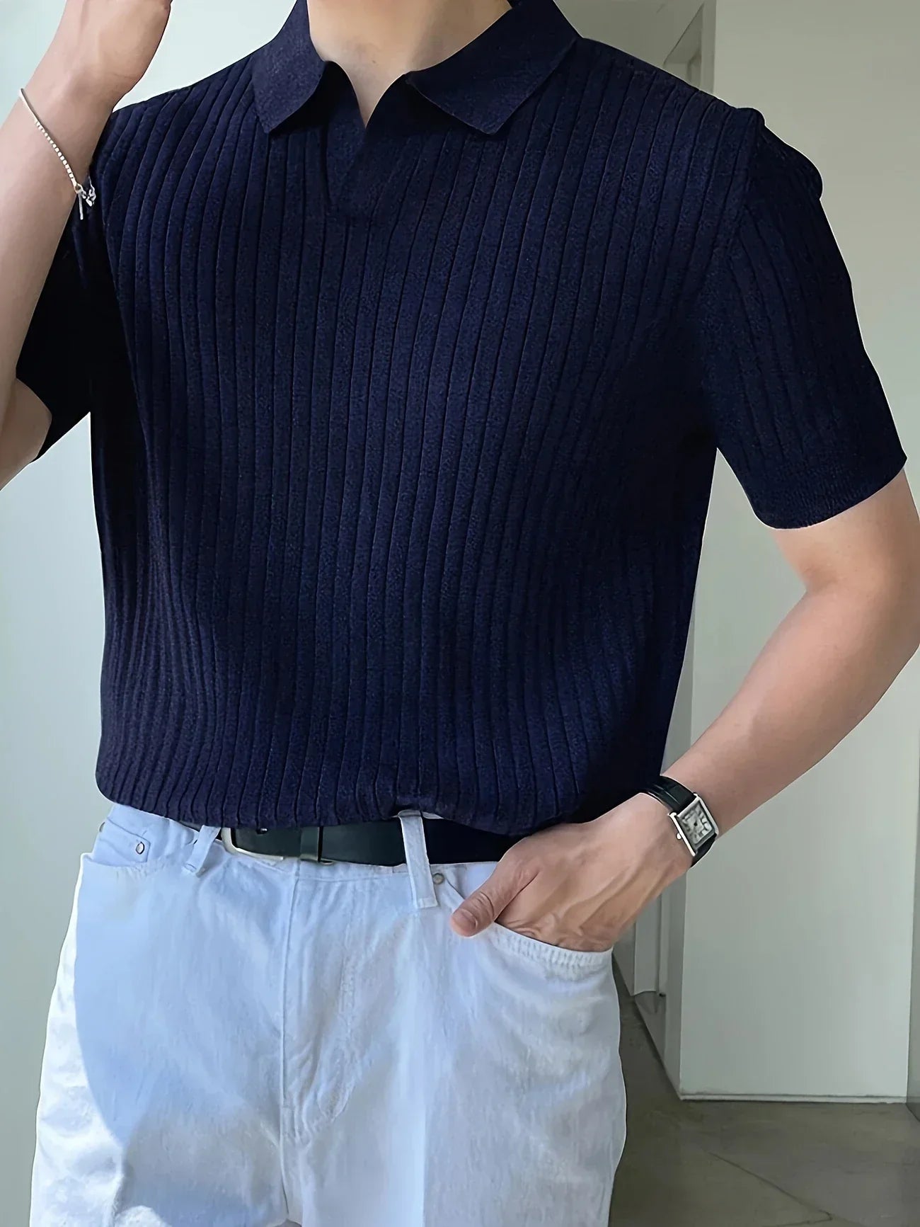 Avgustin – Lässiges Kurzarm Polo Hemd