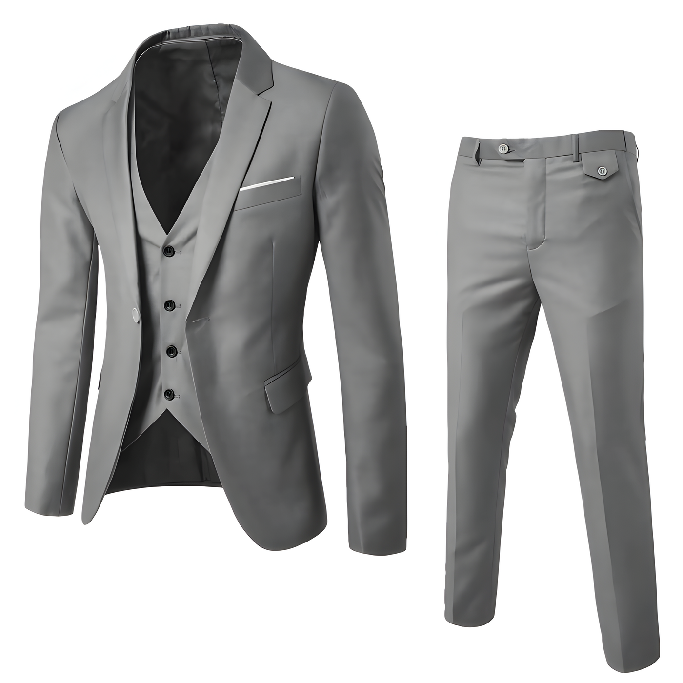 Dreiteiliger Slim Fit Anzug Herren