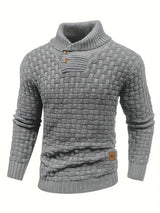 Nevan - Strukturierter Strickpullover – Grau