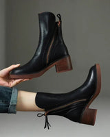 Alina | Elegante Zeitlose Stiefeletten Damen – Schwarz