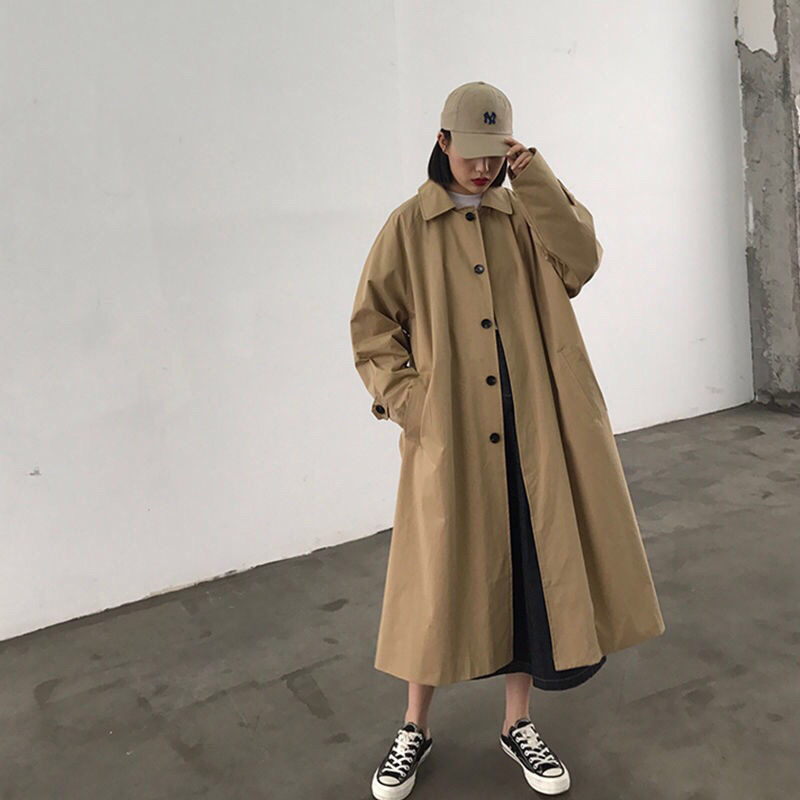Oversized Koreanischer Stil Trenchcoat für Damen | Ideal für den Winter
