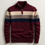 Max | This Herren-Pullover klassisch gestreift modern – Bordeaux