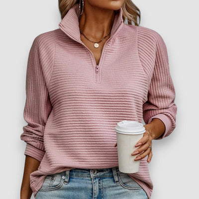 Lilly | Pullover mit halbem Reißverschluss