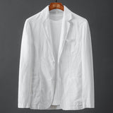 Kristian | Luftiger Und Klassischer Herren Leinen Blazer – Weiß