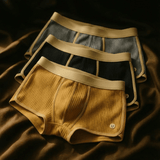 Niklas | Klassische Ferran Boxershorts Herren – Gelb / Schwarz / Grau