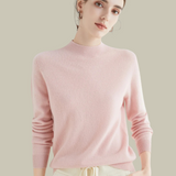 Monika | Damen Rollkragenpullover aus Merinowolle für den Winter – Rosa