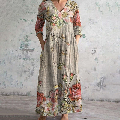 Xiana - Vintage Kleid mit Blumenmuster