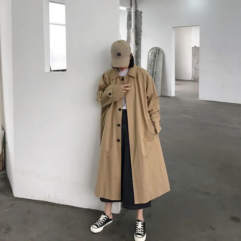 Oversized Koreanischer Stil Trenchcoat für Damen | Ideal für den Winter
