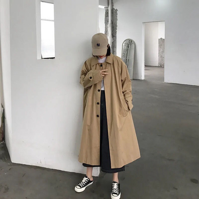 Oversized Koreanischer Stil Trenchcoat für Damen | Ideal für den Winter