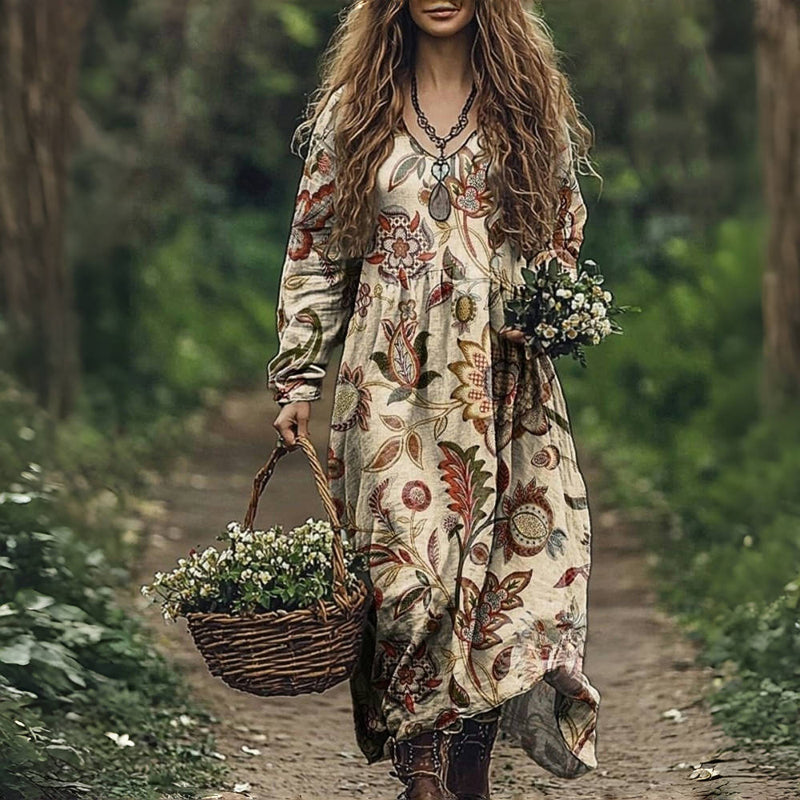 Thea - Vintage Kleid mit Blumenmuster