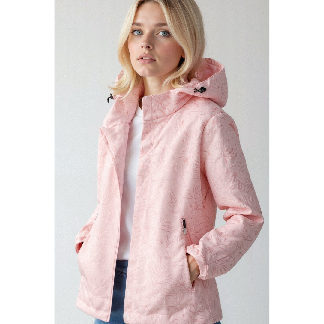 Damen Kapuzen Windbreaker Jacke | Reißverschluss