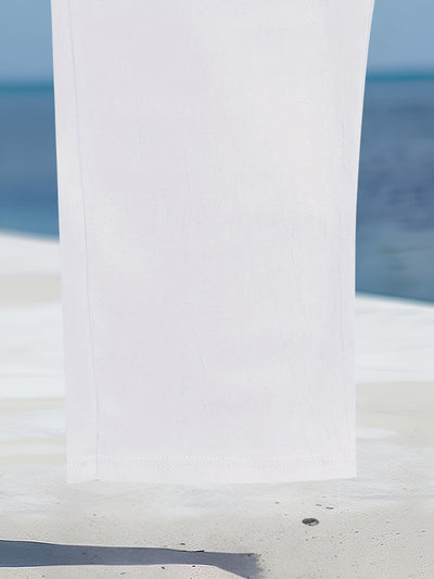 Aznar - Lässig Leinen Elastisch Hose