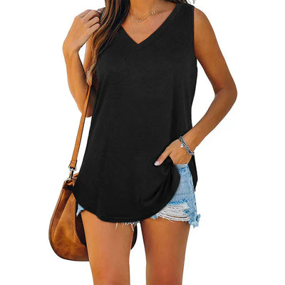 Nana - Jersey-Tanktop mit V-Ausschnitt