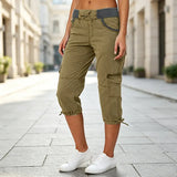 Astrelia - Utility-Cargo-Caprihose – Grün