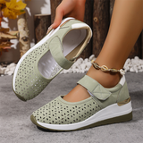 Amarise | Damen-Plateauschuhe mit Cut-outs und weichem Tragegefühl – Grün