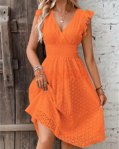 Dorleta - Ausgestelltes Kleid mit Volants