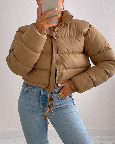 Damen Übergangsjacke Kurz Jacke | Mit Kapuze Wintertauglich